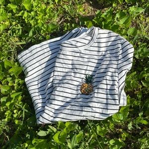 ❀ striped crew neck shirt 👕